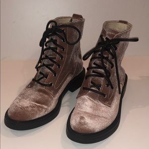 Dolce Vita Velvet Combat Boots